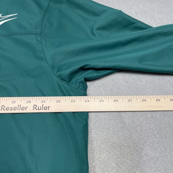 Nike KD Jacket Men Medium Green Lightweight Windbreaker Hood Full Zip Activewear - Picture 12 of 13